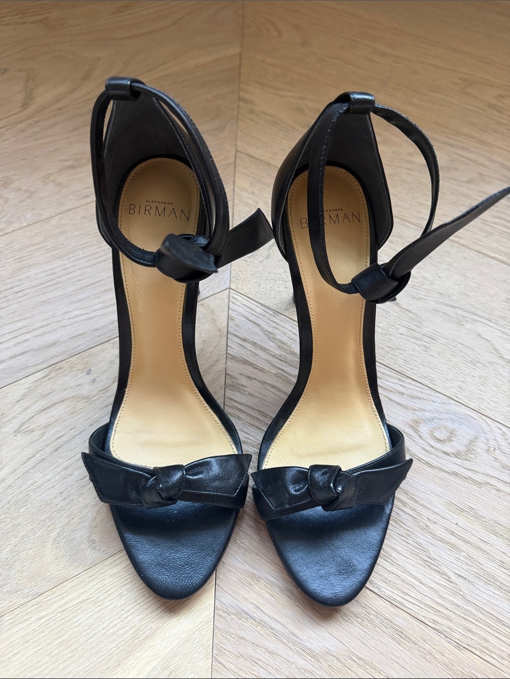 Alexandre Birman Clarita 75 Black Leather Sandals